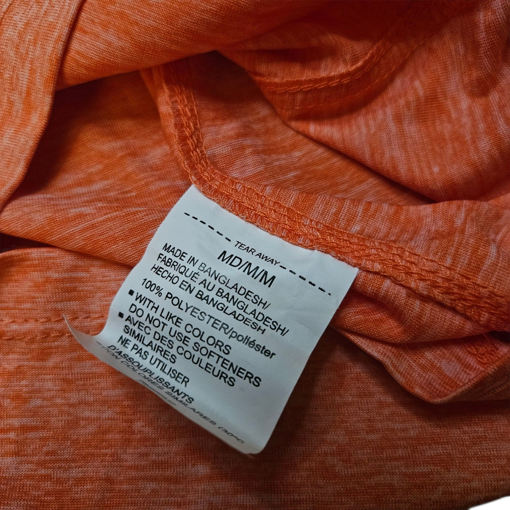 Under Armour Medium Orange Half Zip Long Sleeve Shirt Loose Heat Gear - Picture 4 of 5